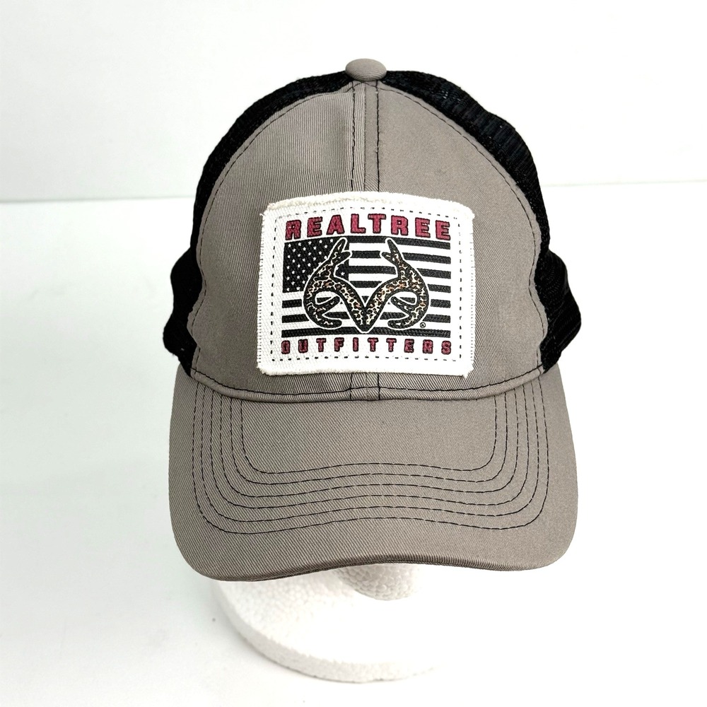 Realtree Snapback Trucker Baseball Mesh Back Cap Hat Adult OS Flag Deer Antler